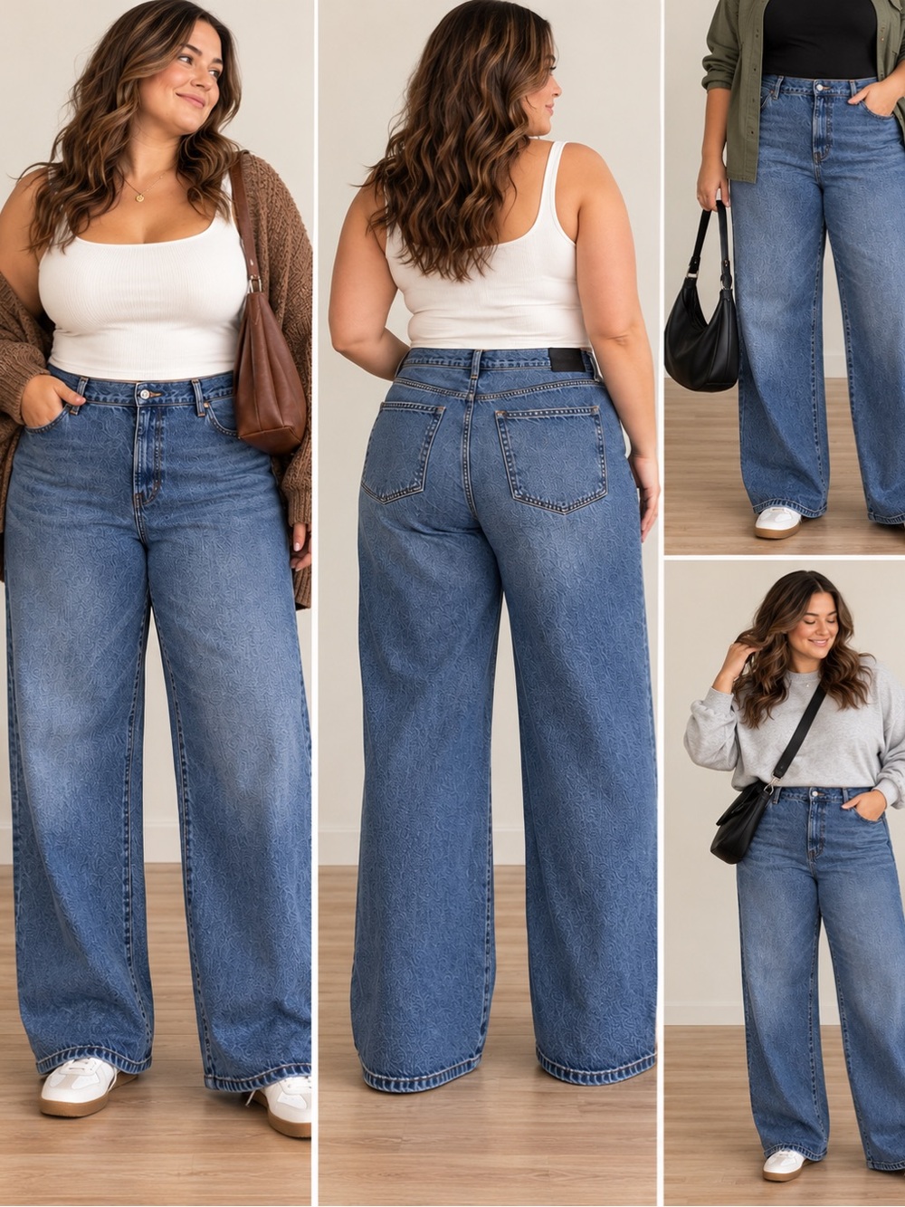 Express Women’s 16S High Rise Wide Leg Rigid Jeans Medium Wash